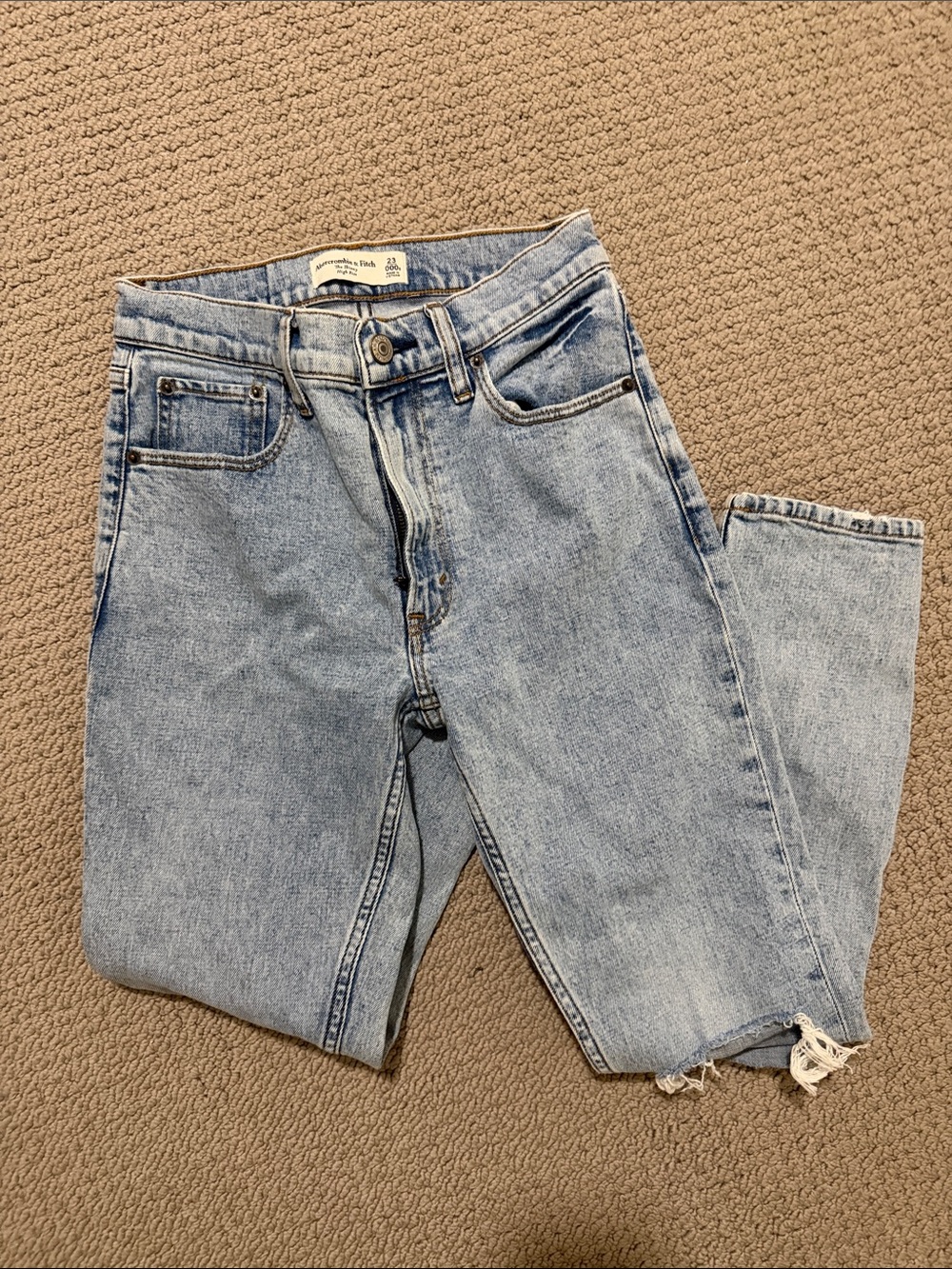 Abercrombie & Fitch Light Blue Ankle Crop Jeans The Skinny High Rise - 23 000 S